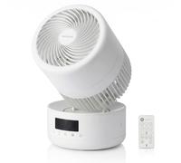Iris Ohyama, Woozoo Ventilateur de Table, Silencieux, Portable, Télécommande, Oscillation Multidirectionnelle, pour Bureau, Chambre, Puissant, Blanc, 8 Vitesses
