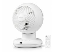 Iris Ohyama, Woozoo Ventilateur de Table, Silencieux, Portable, Télécommande, Oscillation Multidirectionnelle, pour Bureau, Chambre, Puissant, Blanc, 3 Vitesses