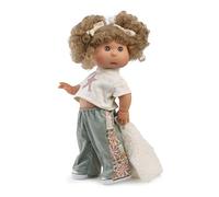 Iris Ombliguito Poupée Tendance avec Corps en Vinyle, Cheveux bouclés blonds, Tenue Moderne, 38 cm