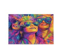 Iris Plaid Let's Party Puzzle unique Mardi Gras parfait pour les soirées de jeu 500 pièces