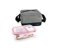 IRIS - Real Lunchbag 2 in 1 avec boite en verre gris marbre