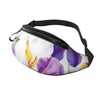 Iris Sac banane imperméable pour homme et femme Motif fleurs et papillons