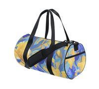 Iris Sac de sport pour peinture à l'huile Bleu et jaune Grande capacité