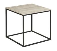 Iris table basse table d’angle décor travertin beige.