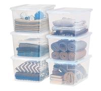 IRIS USA, Inc. CNL-58 Lot de 6 boîtes de rangement transparentes 58 L