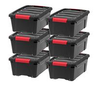 Iris USA, Inc. TB-35 5 Boites à empiler, 5 l Lot de 6 12 Quart noir