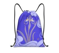 Iris Violets À L'Aquarelle Sac De Sport Adultes Sac À Dos Randonnée Sacs pour Fête Déjeuner Femmes 36X42Cm