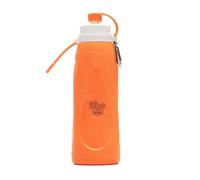 Irisana Bbo Bouteille d'eau Pliable 500 ML Orange 11 x 6 x 10,5 cm en Silicone avec Mousqueton