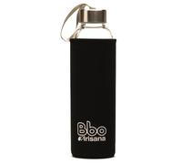Irisana Bbo5 Bouteille réutilisable en borosilicate de 500 ml avec housse en néoprène Noir