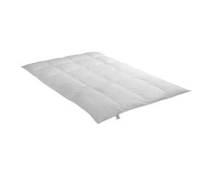 Irisette Nora Couette d'hiver Chaude Coton 100% Duvet avec Sac de Rangement, 155 x 220 cm, Blanc