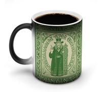 Irish Blessing St Patrick Tasse à café magique personnalisée à changement de couleur sensible à la chaleur avec poignée 325 ml Tasse amusante en céramique pour thé/latte/lait/cacao
