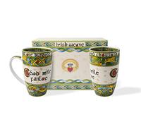 Irish Cead Mile Failte Lot de 2 tasses avec boîte cadeau assortie