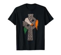Irish Celtic Cross - Irlande Flag - St Patricks Day T-Shirt