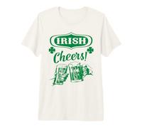 Irish Cheers St Patrick Fête de la bière Trèfle T-Shirt Haut de Gamme