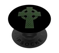 Irish Christian Celtic Cross - Celtic Knot PopSockets PopGrip Adhésif