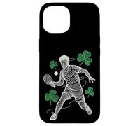 Irish Clover Table Tennis Player St Patricks Day Coque pour iPhone 15
