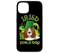 Irish for A Day Basset Hound Dog Lucky Charm St Patricks Day Coque pour iPhone 13