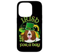 Irish for A Day Basset Hound Dog Lucky Charm St Patricks Day Coque pour iPhone 14 Pro