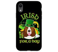 Irish for A Day Basset Hound Dog Lucky Charm St Patricks Day Coque pour iPhone XR