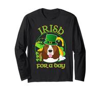Irish for A Day Basset Hound Dog Lucky Charm St Patricks Day Manche Longue