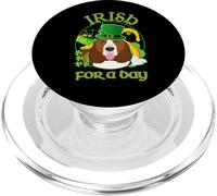 Irish for A Day Basset Hound Dog Lucky Charm St Patricks Day PopSockets PopGrip pour MagSafe