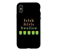 Irish Girls Swallow Shots Boire Boisson Boire St Patrick Coque pour iPhone X/XS