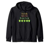 Irish Girls Swallow Shots Boire Boisson Boire St Patrick Sweat à Capuche
