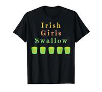 Irish Girls Swallow Shots Boire Boisson Boire St Patrick T-Shirt Graphique avec Valeur