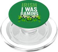 Irish I Was Gaming Funny Gamer Humour St Patrick's Day Dire PopSockets PopGrip pour MagSafe