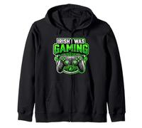 Irish I Was Gaming Funny St Patrick Day Gamer Youth Men Boy Sweat à Capuche