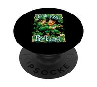 Irish I Was Rolling Jiu Jitsu BJJ Shamrock St Patrick Day PopSockets PopGrip Adhésif