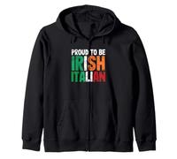 Irish Italian Heritage Saint Patrick's Day Proud to Be Irish I Sweat à Capuche