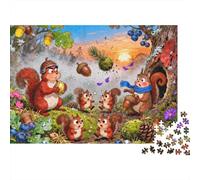 Irish Killarney Red Squirrel Puzzle en Bois Imperméable Puzzles De 1000 Pièces pour Adultes Amusant De Décoration pour La Maison