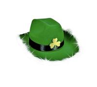 Irish pour femmes Chapeau irlandais 4 ans Chapeau à large bord Chapeaux Vert Chapeau de conteneur Lumières Ce chapeau peut être léger Chapeau de soleil noir, vert, taille unique