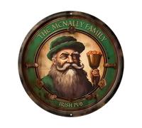 Irish Pub Wall Sign - Vintage Bar Decor for Home Tavern Display | Wooden with Retro Printed Design, Hanging Ornament for Kitchen Lounge Restaurant Party Decoration