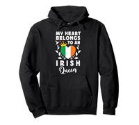 Irish Queen Irish Wife Girlfriend Ireland Flag Sweat à Capuche