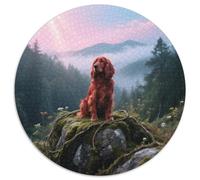 Irish Setter, Puzzle Inspirant Circulaire 1000 Pièces Avecchien de Compagnie, Destiné À Ceux en Quête De Beauté Et De Calme 1000pcs (67.5x67.5cm)