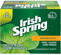 Irish Spring Original Scent Lot de 2 savons en pain 90,7 g