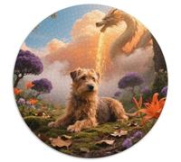 Irish Terrier, Casse-tête 1000 Pièces Circulaire Avecchien de Compagnie, Expérience Méditative Adaptée Aux Adultes 1000pcs (67.5x67.5cm)
