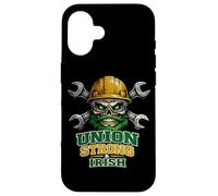 Irish Union Strong and Irish Skull Casque Rigide St Patrick Coque pour iPhone 16