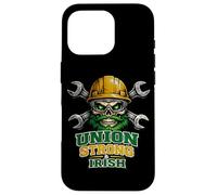 Irish Union Strong and Irish Skull Casque Rigide St Patrick Coque pour iPhone 16 Pro
