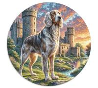 Irish Wolfhound 1000 Pièce Jigsaw Puzzles Jeux ÉduChatifs Créatif Puzzles Ronds Défi Couleur pour Cadeaux De Voyage, Présent 1000pcs (67.5x67.5cm)