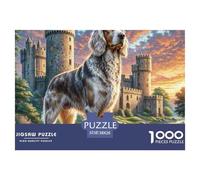 Irish Wolfhound 1000 Pièces Puzzle pour Adultes Enfants D'étude Confortables Jeu D'Intelligence De l'art Décoration Familiale 38x26cm/1000pcs