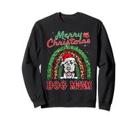 Irish Wolfhound Christmas Santa Dog Mom Boho Rainbow Xmas Sweatshirt