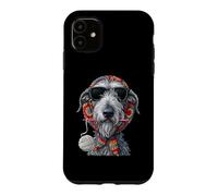 Irish Wolfhound Dog Granny Fil à Crochet carré Coque pour iPhone 11