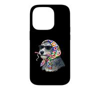 Irish Wolfhound Dog Granny Fil à Crochet carré Coque pour iPhone 14 Pro
