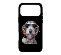 Irish Wolfhound Dog Granny Fil à Crochet carré Coque pour iPhone 17 Pro Max