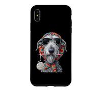 Irish Wolfhound Dog Granny Fil à Crochet carré Coque pour iPhone XS Max