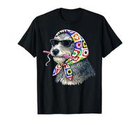 Irish Wolfhound Dog Granny Fil à Crochet carré T-Shirt