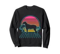 Irish Wolfhound Dog Vintage années 80 Vaporwave Esthétique Sweatshirt